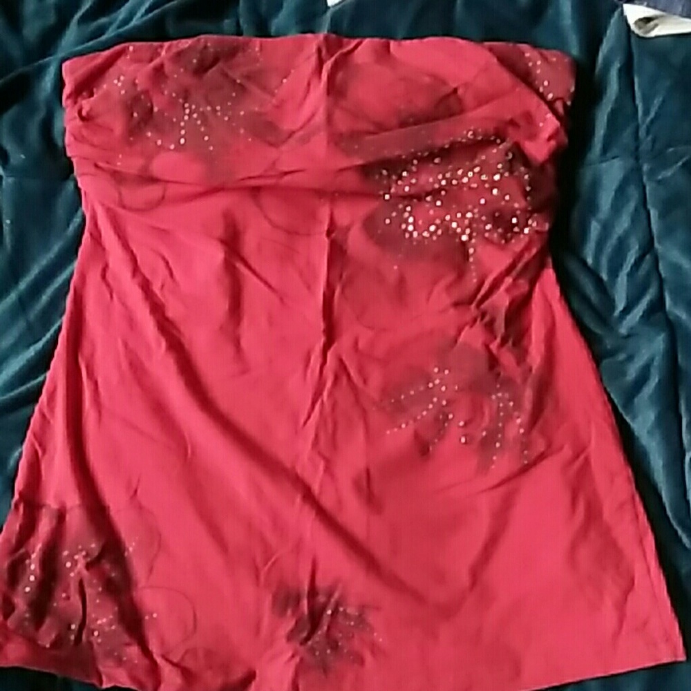 Red tube top